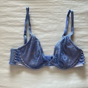 Victoria's Secret Very Sexy Unlined/Plunge Lace Bra in Soft Blue